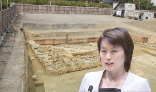 「県立ホール」に立ち塞がる「徳島城の遺構」